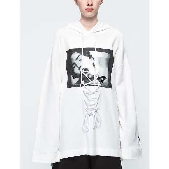 FentyxPuma By Rihanna Graphic Front Lace Oversized Hoodie Medium Streetwear - Picture 1 of 13